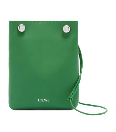 Loewe Leather Pebble Cross-body Bag In Green