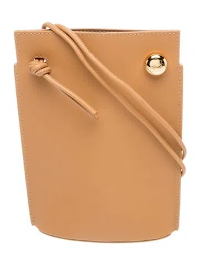 Pre-owned Loewe Leather Pebble Dice Pocket 2025 In Brown