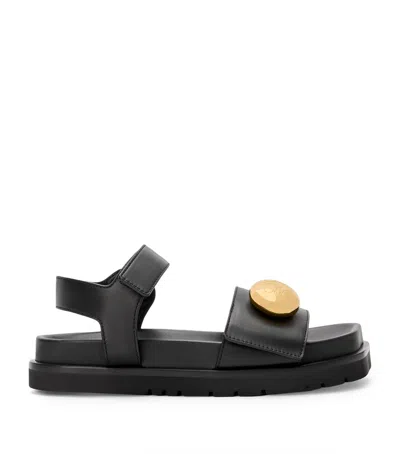 LOEWE LEATHER PEBBLE FUSSBETT SANDALS