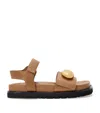 Loewe Pebble Fussbett Sandals In Soft Calfskin In Brown