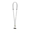 Loewe Leather Pebble Phone Strap In Black