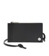Loewe Leather Pebble Slider Coin Card Holder In Black