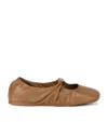 Loewe Leather Pebble Soft Ballet Flats In Brown