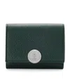 Loewe Leather Pebble Wallet In Green
