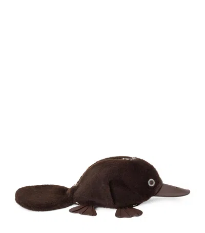 Loewe Leather Platypus Cross-body Bag In Brown