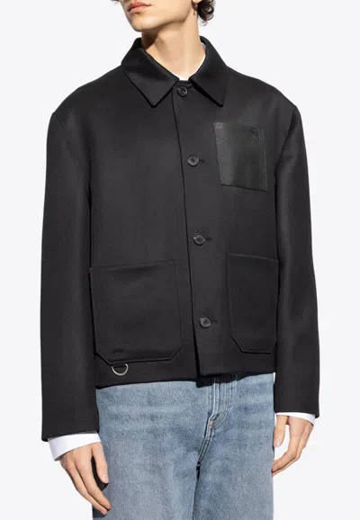 Loewe Leather Pocket Wool Jacket