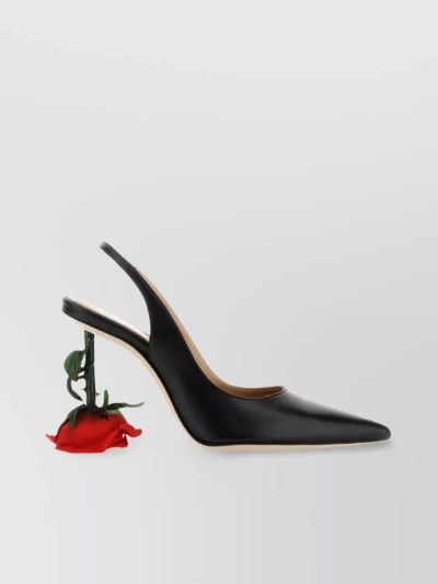 Loewe Leather Pointed Toe Stiletto Pumps In Black