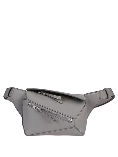 Loewe Leather Pouch In Grey