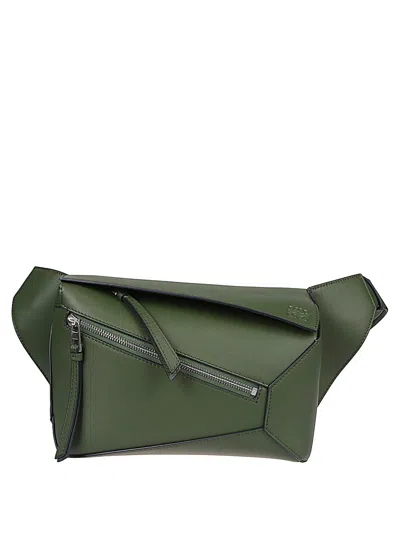 Loewe Leather Pouch In Green