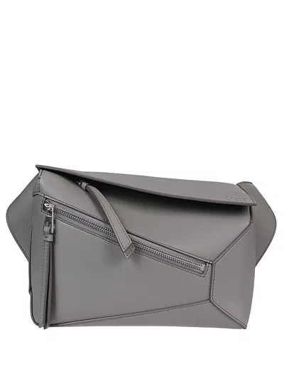 Loewe Leather Pouch In Grey