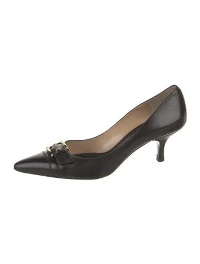 Pre-owned Loewe Leather Pumps In Black