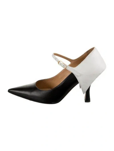 Pre-owned Loewe Leather Pumps In Black/white