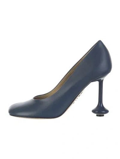 Pre-owned Loewe Leather Pumps In Blue