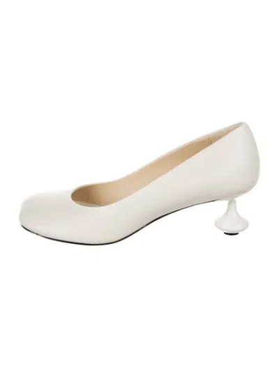 Pre-owned Loewe Leather Pumps In White