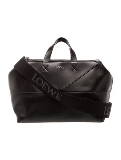 Pre-owned Loewe Leather Puzzle In Black