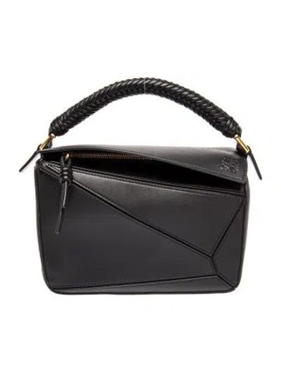 Pre-owned Loewe Leather Puzzle In Black