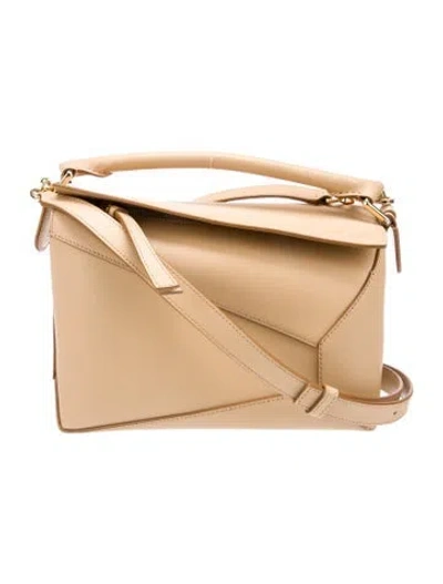 Pre-owned Loewe Leather Puzzle In Brown