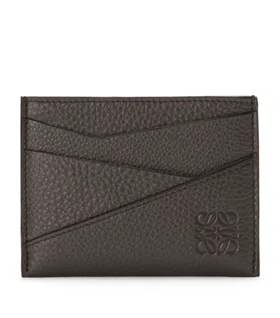 Loewe Leather Puzzle Card Holder In Gray