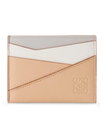 Loewe Leather Puzzle Card Holder In White