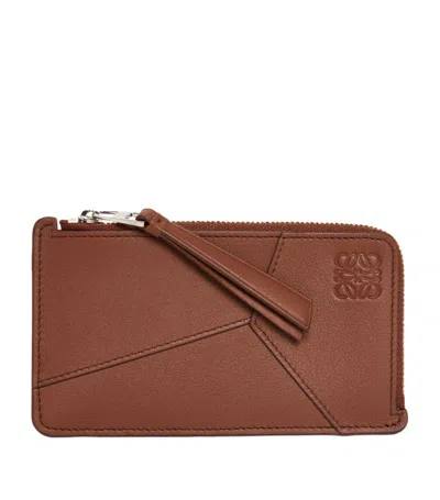 Loewe Puzzle Long Coin Cardholder In Brown