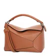 Loewe Puzzle Edge Small Top-handle Bag In Leather In Brown