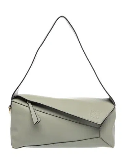 Pre-owned Loewe Leather Puzzle In Gray