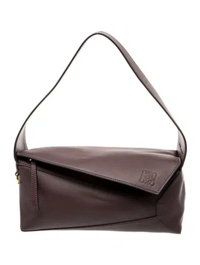 Pre-owned Loewe Leather Puzzle In Gray