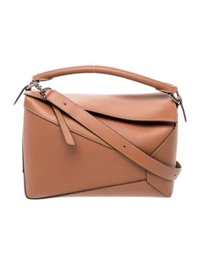 Pre-owned Loewe Leather Puzzle Medium W/ Tags In Brown