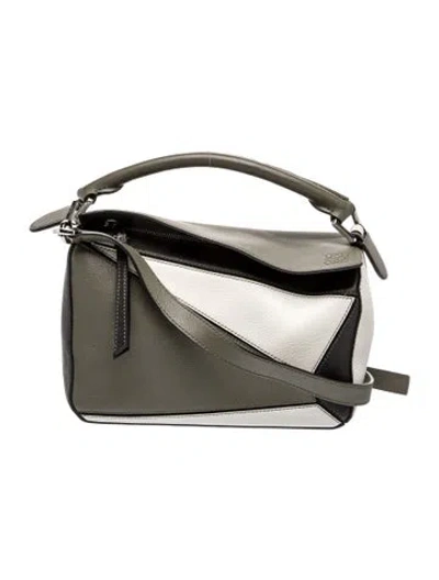 Pre-owned Loewe Leather Puzzle Small In Multi