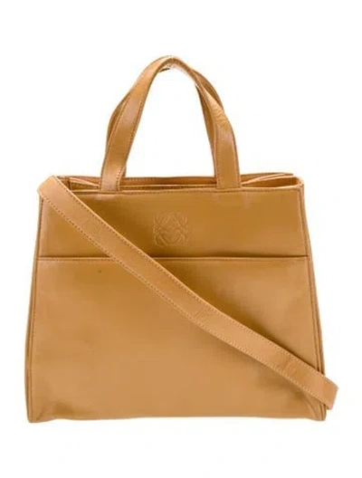 Pre-owned Loewe Leather Puzzle Vintage In Brown
