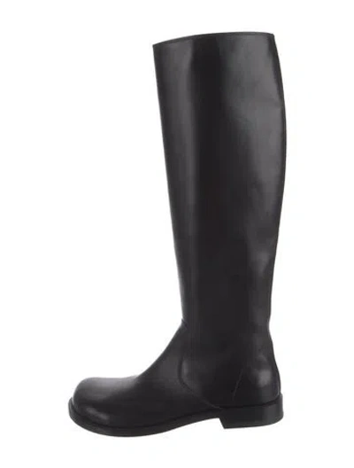 Pre-owned Loewe Leather Riding Boots In Black
