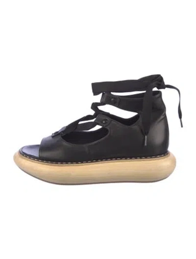 Pre-owned Loewe Leather Sandals In Blue