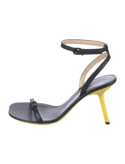 Pre-owned Loewe Leather Sandals In Blue