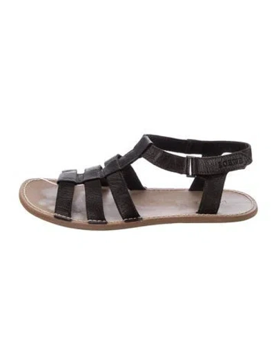 Pre-owned Loewe Leather Sandals In Brown