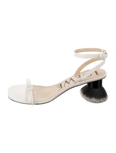 Pre-owned Loewe Leather Sandals In Neutral