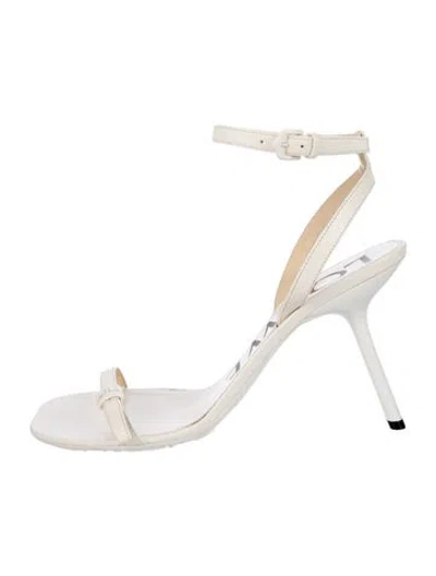 Pre-owned Loewe Leather Sandals In Neutrals/white