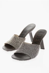 Loewe Petal 90mm Rhinestone-embellished Leather Sandals In Brown