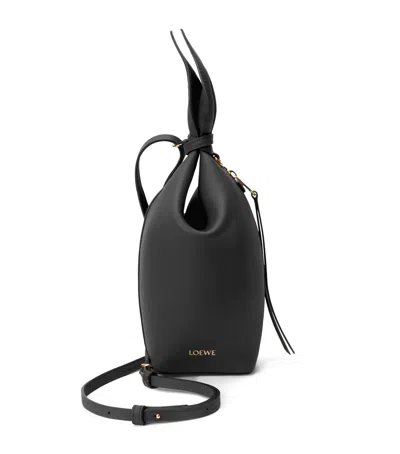 Loewe Leather Scarf Backpack In Black