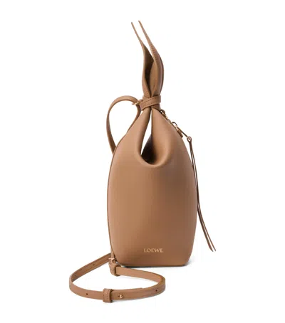 Loewe Leather Scarf Backpack In Brown