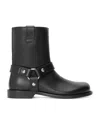 LOEWE LEATHER SHEARLING-LINED BIKER BOOTS