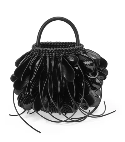 Loewe Leather Shell Bucket Bag In Black