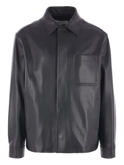 LOEWE LEATHER SHIRT JACKET