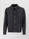 LOEWE LEATHER SHIRT WITH NOTCHED COLLAR AND POCKETS