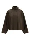 Loewe Calfskin Funnel-neck Jacket In Green