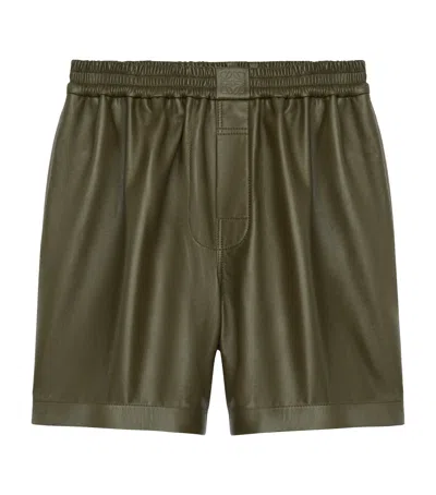 LOEWE LEATHER SHORTS