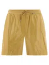 Loewe Stylish Leather Shorts With Pockets And Waistband In Yellow