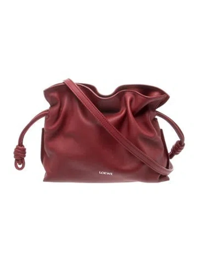 Pre-owned Loewe Leather Shoulder Bag 2025 In Purple