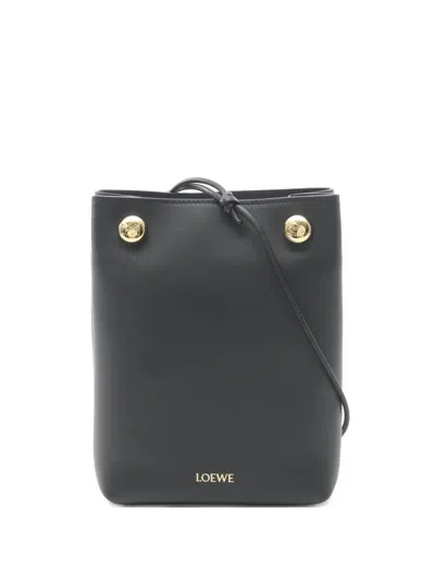Pre-owned Loewe Leather Shoulder Bag In Black