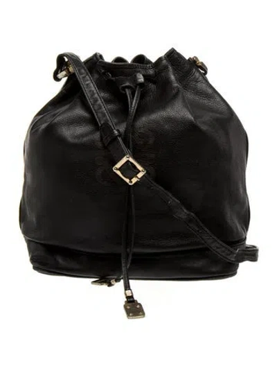 Pre-owned Loewe Leather Shoulder Bag In Black