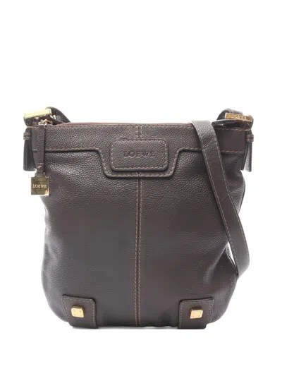 Pre-owned Loewe Leather Shoulder Bag In Brown